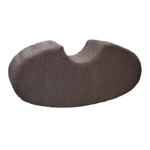Bean-shaped foam module in velvet brown for sensory play and comfort.