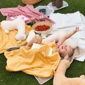 2in1 Blanket with Baby Comforter - Mustard