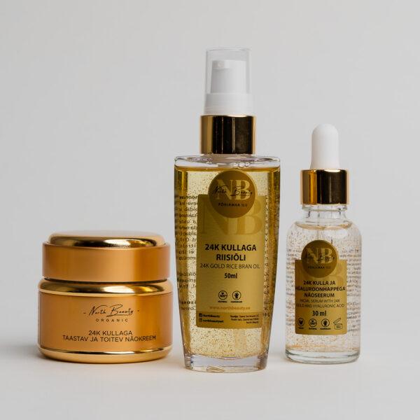 Hochwertiges 24K Gold und Hyaluronsäure Gesichtsserum.