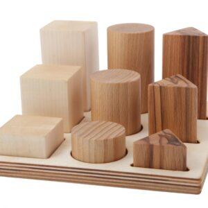 Wooden Shape Sorting Blocks - Natural XL