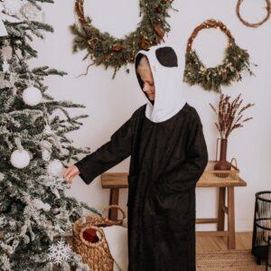 Long-Sleeve Poncho PANDA - For KIDS (Size 122-150)