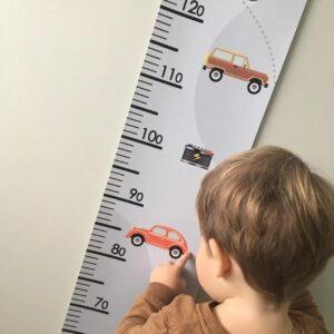 Paper Growth Chart For Kids - Retro Cars