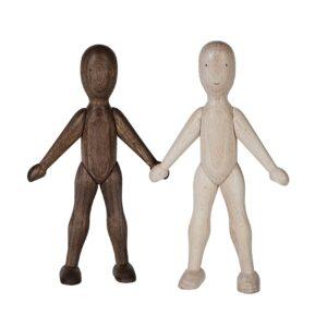 Wooden Walnut Doll with Pants