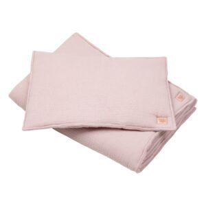 Musselin Babydecke und Kissenset – Babyrosa