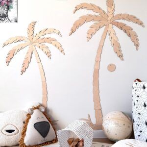 Wooden Wall Decor - Set of Two Palm Trees